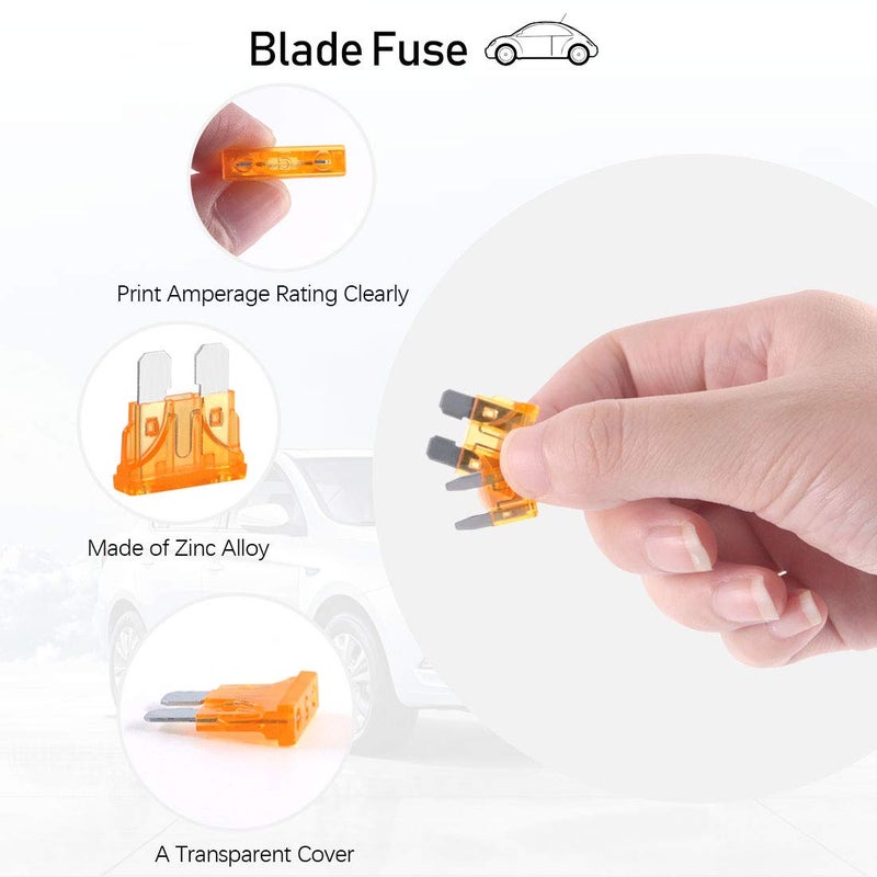 Rustark 250pcs US Grade Automotive Fuses Assortment Kit Standard & Mini Car Blade Fuses, Low and Tall/STD Profile Box Shaped Assorted Fuse for Trucks, Cars and SUV, Boat - Image 3